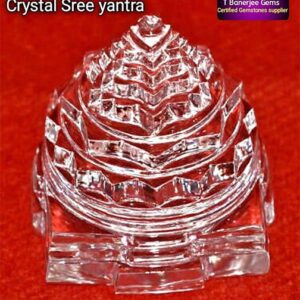 Crystal Sri Yantra (Sphatik Sri Yantra)- (T. Banerjee Gems)