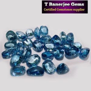 Gemstones 93 Blue Zircon Gemstone (নীল জারকন) {T Banerjee Gems / Certified Gemstone Supplier}
